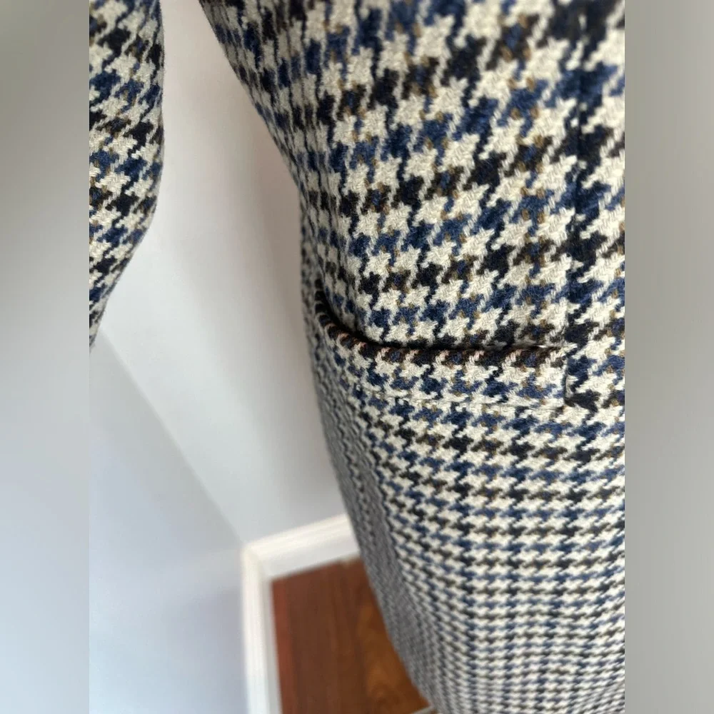 Lauren Ralph Lauren Women's welt pockets reefer Houndstooth Coat - Picture 5 of 11